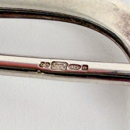 Gerald Owen Sterling Silver Bangle – Modernist Twist Design