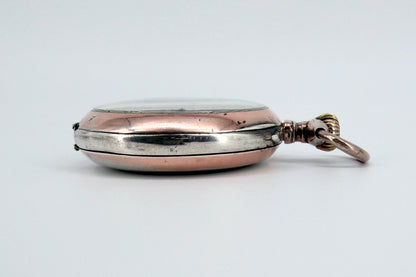Antique Swiss / German Silver Pocket Watch -  8 Jewels - Working