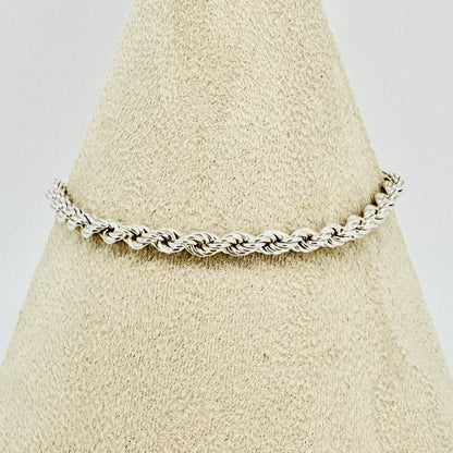 Brand New 925 Sterling Silver Rope Chain Bracelet