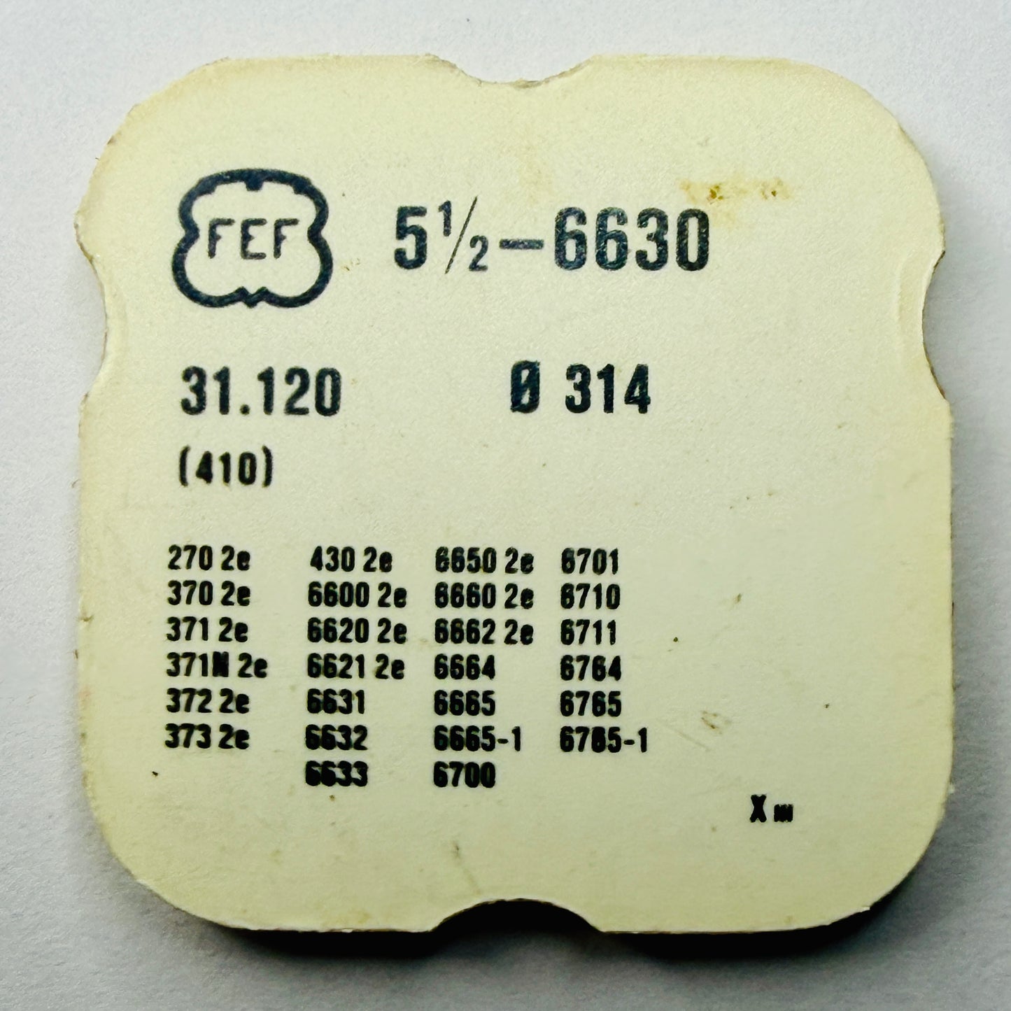 FEF 6630 – Winding Pinion (31.120 / 410)