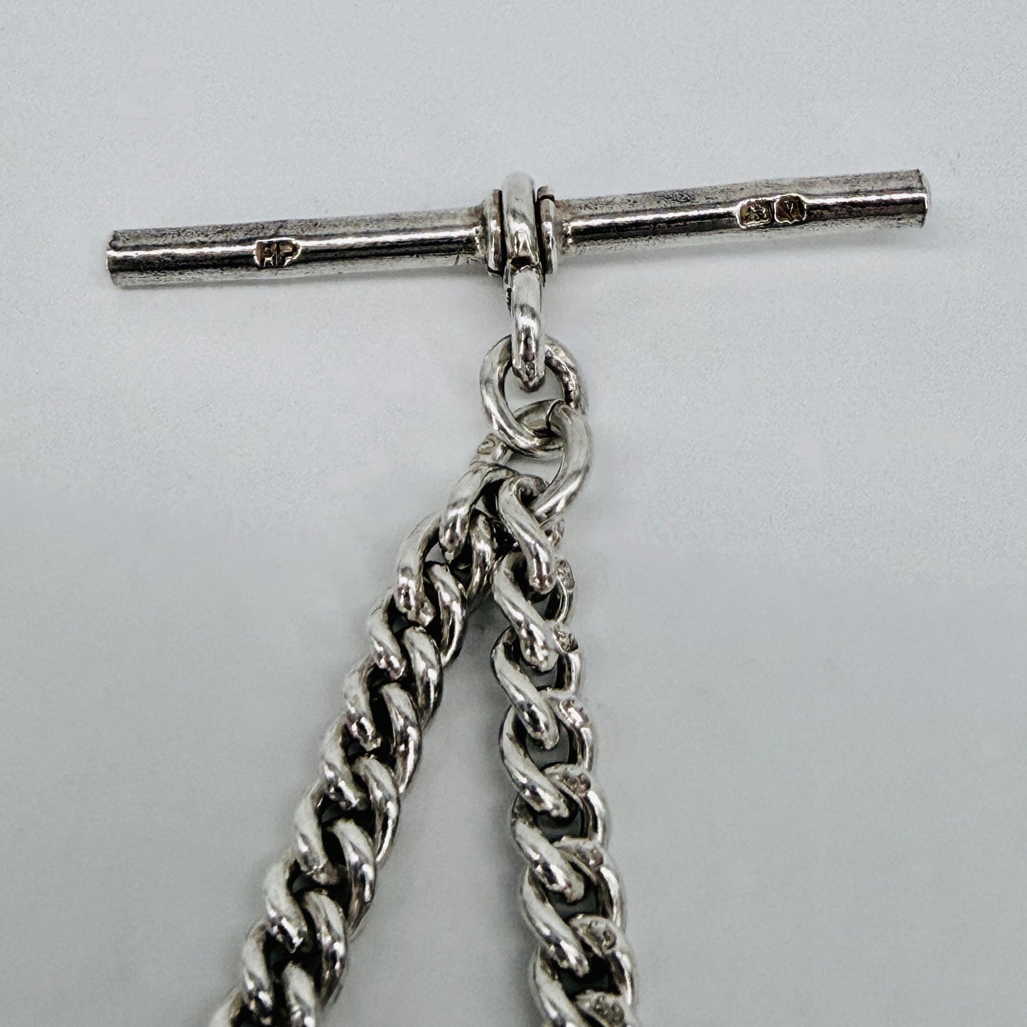 Antique Sterling Silver Albert Pocket Watch Chain & Fob – Birmingham 1919/20
