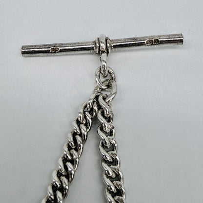 Antique Sterling Silver Albert Pocket Watch Chain & Fob – Birmingham 1919/20