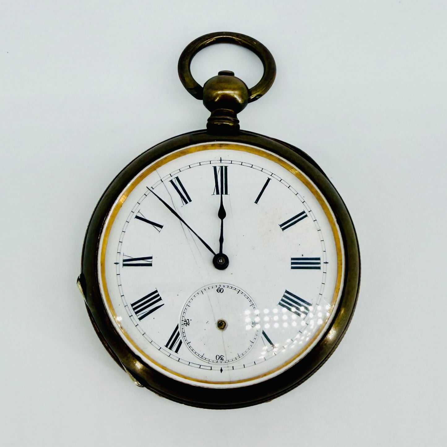 Antique Swiss Pocket Watch - 48mm - Spares or Repair