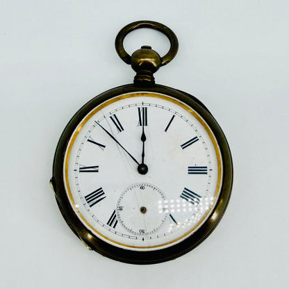 Antique Swiss Pocket Watch - 48mm - Spares or Repair