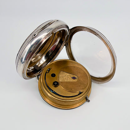 Silver Fusee Pocket Watch by Thomas Russell & Son, Chester 1892  - image 8