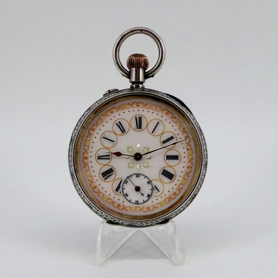 Antique Swiss 935 Silver Pocket Watch - Gédéon Thommen G.T. - Working