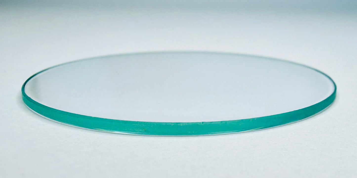 Round - Flat - 1.5mm Thick - Mineral Glass Watch Crystals - Brand New