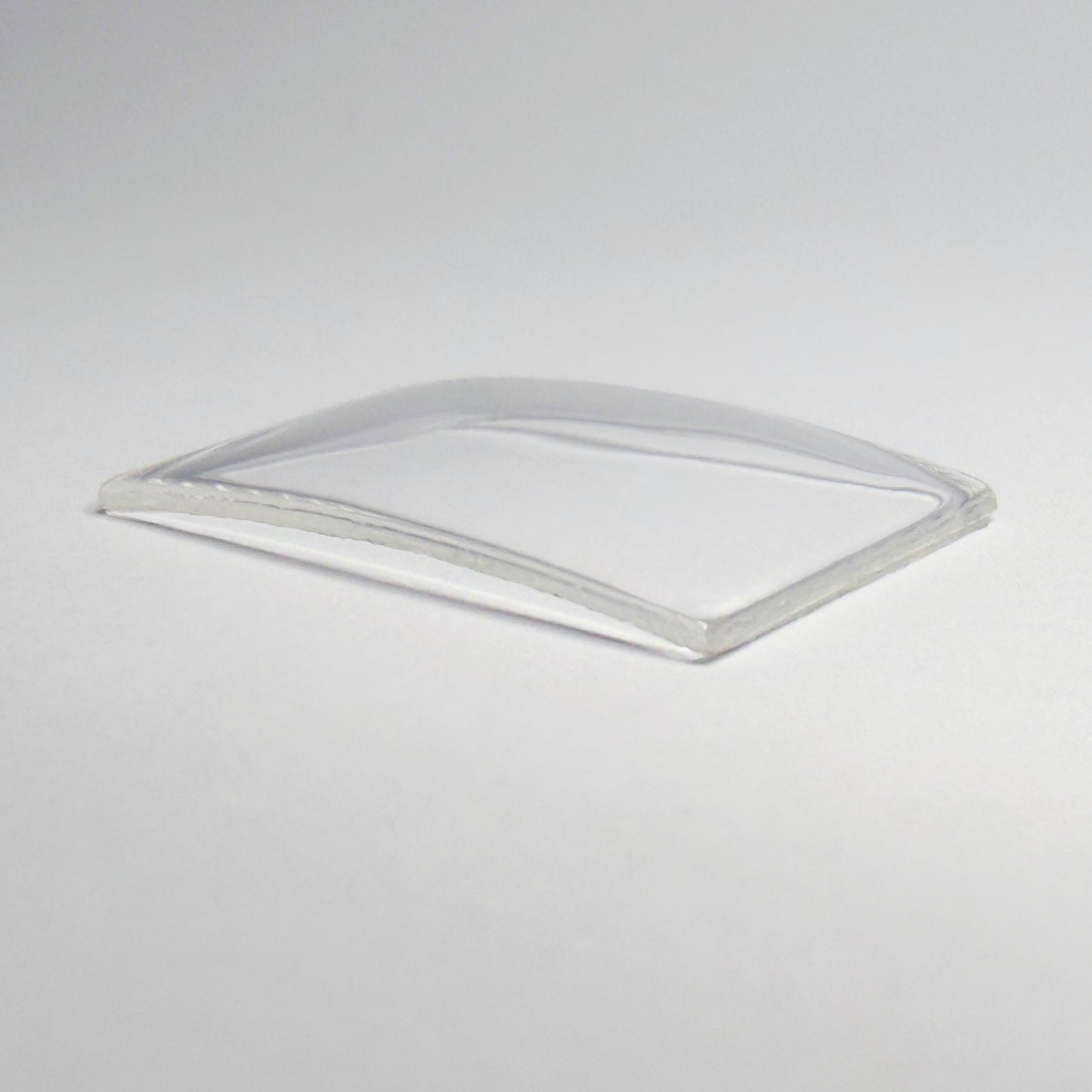 Rectangle - Bottom Edge Curved (Long Sides) - G-S Flexo Acrylic Watch Crystals - Vintage New Old Stock