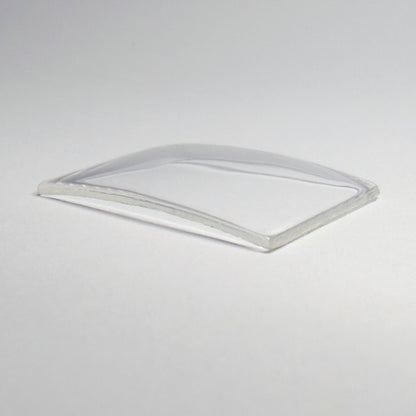 Rectangle - Bottom Edge Curved (Long Sides) - G-S Flexo Acrylic Watch Crystals - Vintage New Old Stock