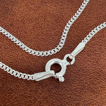 Brand New 925 Sterling Silver Curb Chain Necklace – 16" (40cm)