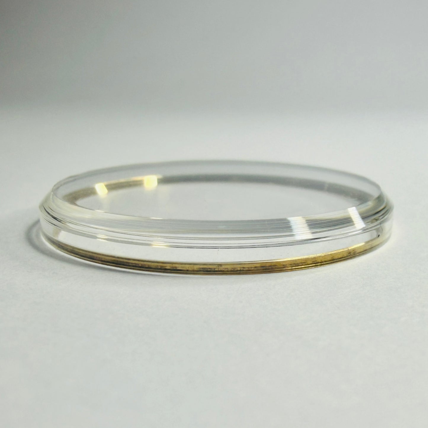 Round - Flat Top - Gold Ring - Sternkreuz Acrylic Watch Crystals - Vintage New Old Stock
