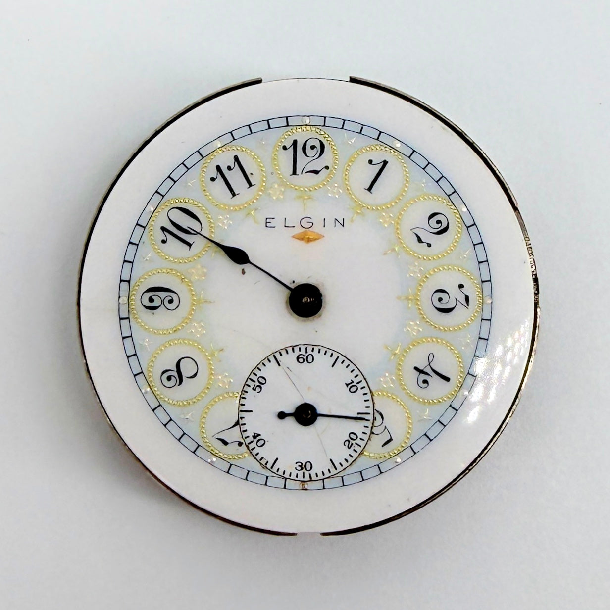 Antique Elgin Pocket Watch Movement - Model 3 - c.1908 - Spares/Reapir