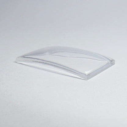Rectangle - Bottom Edge Curved (Long Sides) - G-S Flexo Acrylic Watch Crystals - Vintage New Old Stock
