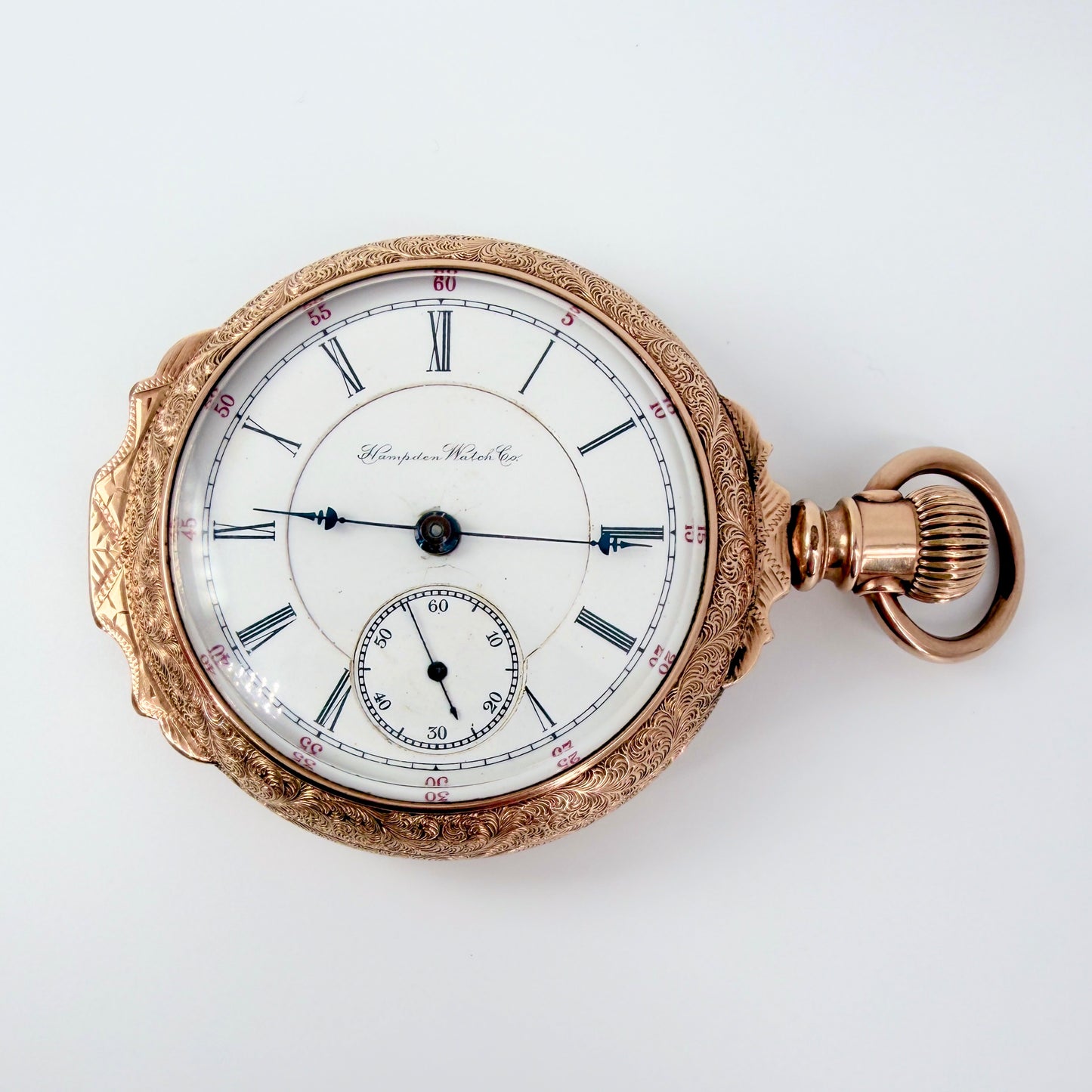 Antique Hampden Model 2 - Special Adjusted Railroad Pocket Watch - c.1892 - Working