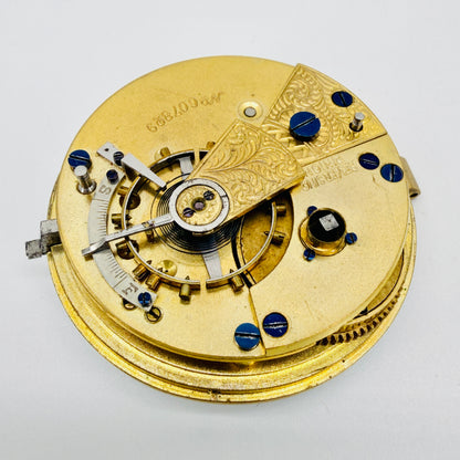 Antique J.G. Graves Sheffield Pocket Watch Movement English Lever - Working - 44.7mm
