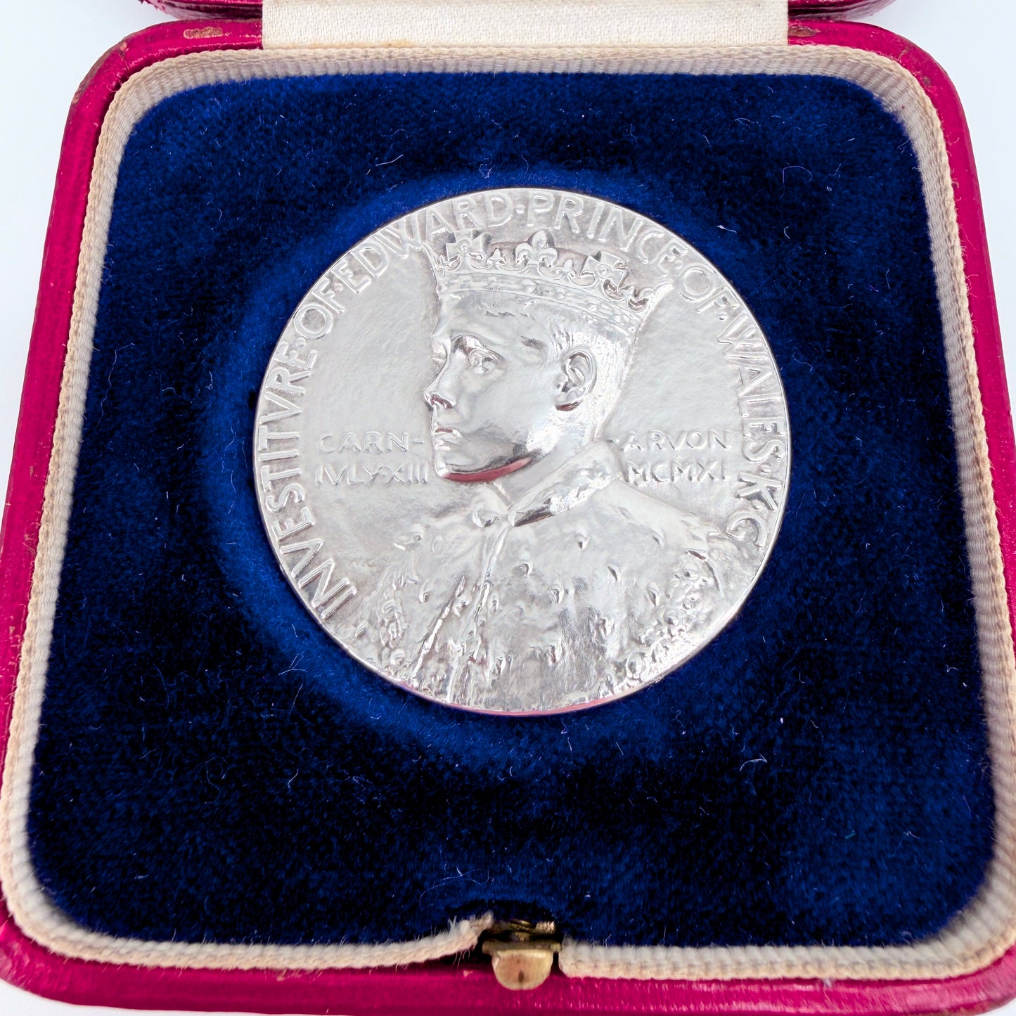 1911 Investiture of Edward, Prince of Wales Silver Medal by Goscombe John