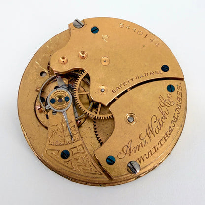 Antique Waltham Pocket Watch Movement - Model 1890 - 6s - Spares/Repair