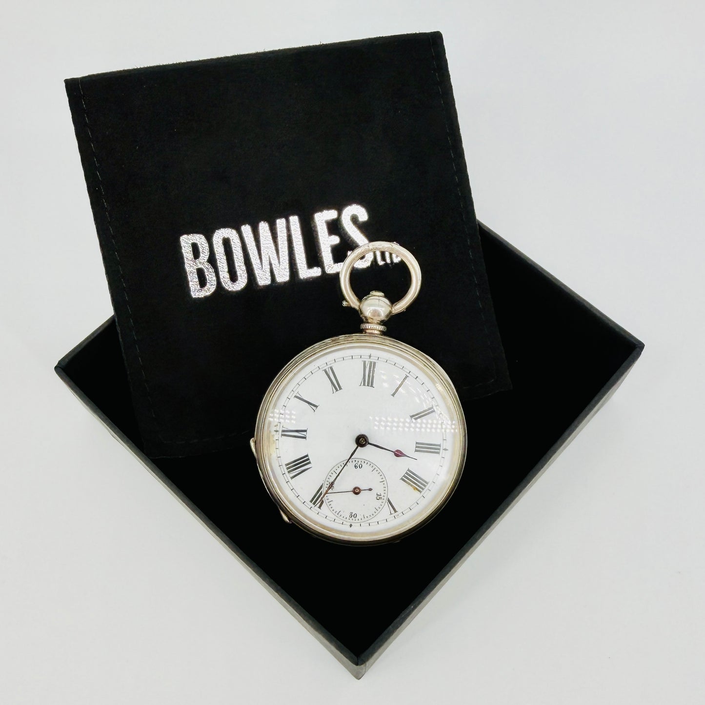 Antique Silver Cased Pocket Watch - Key Wound - Working