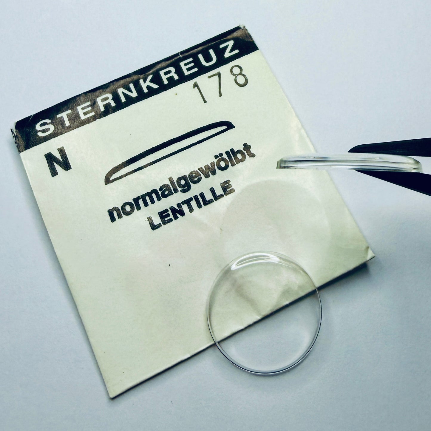 Round - Domed Pitched Sides - Sternkreuz Acrylic Watch Crystals - Vintage New Old Stock