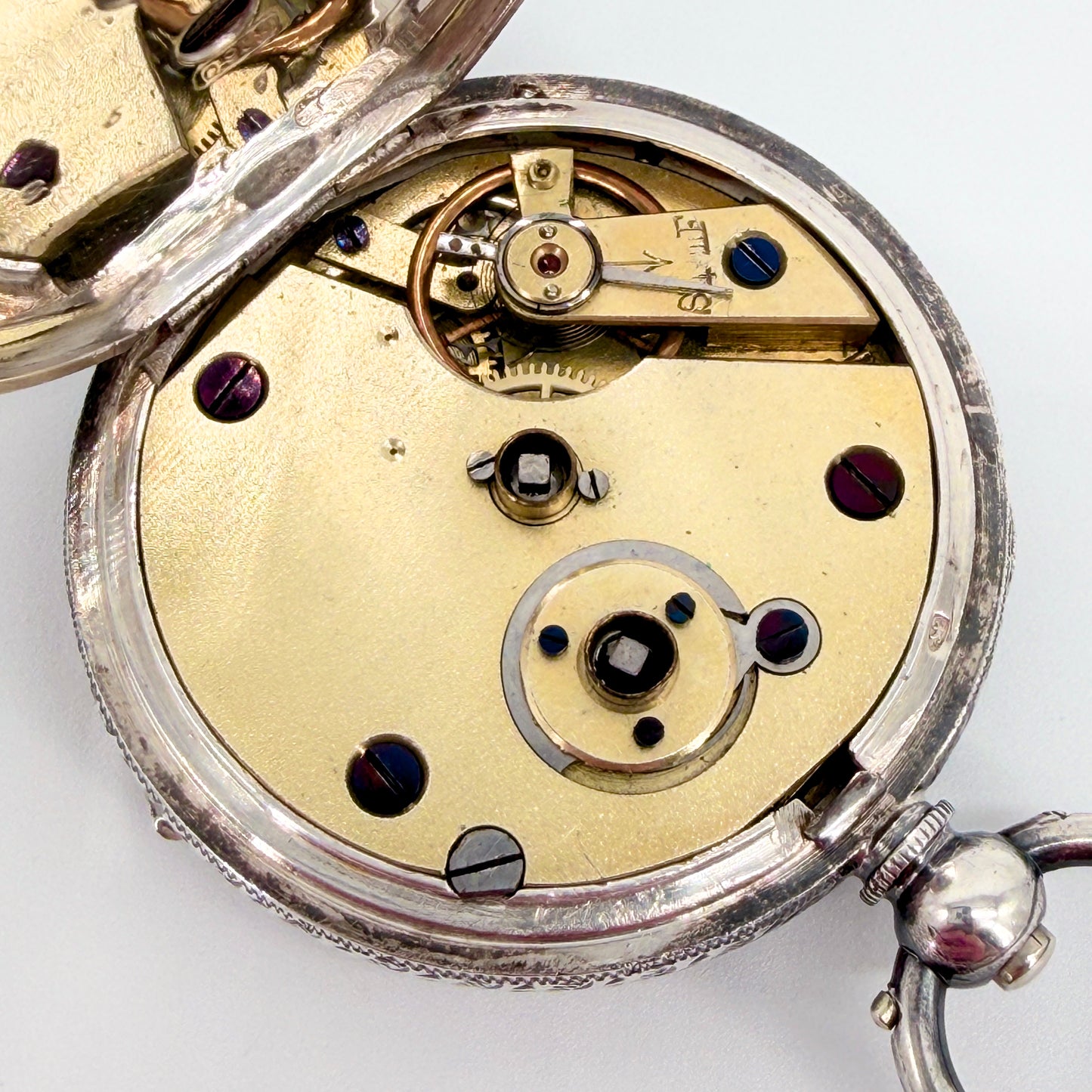 Antique Swiss 935 Silver Pocket Watch - H. Samuel - Working