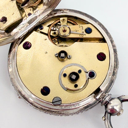 Antique Swiss 935 Silver Pocket Watch - H. Samuel - Working