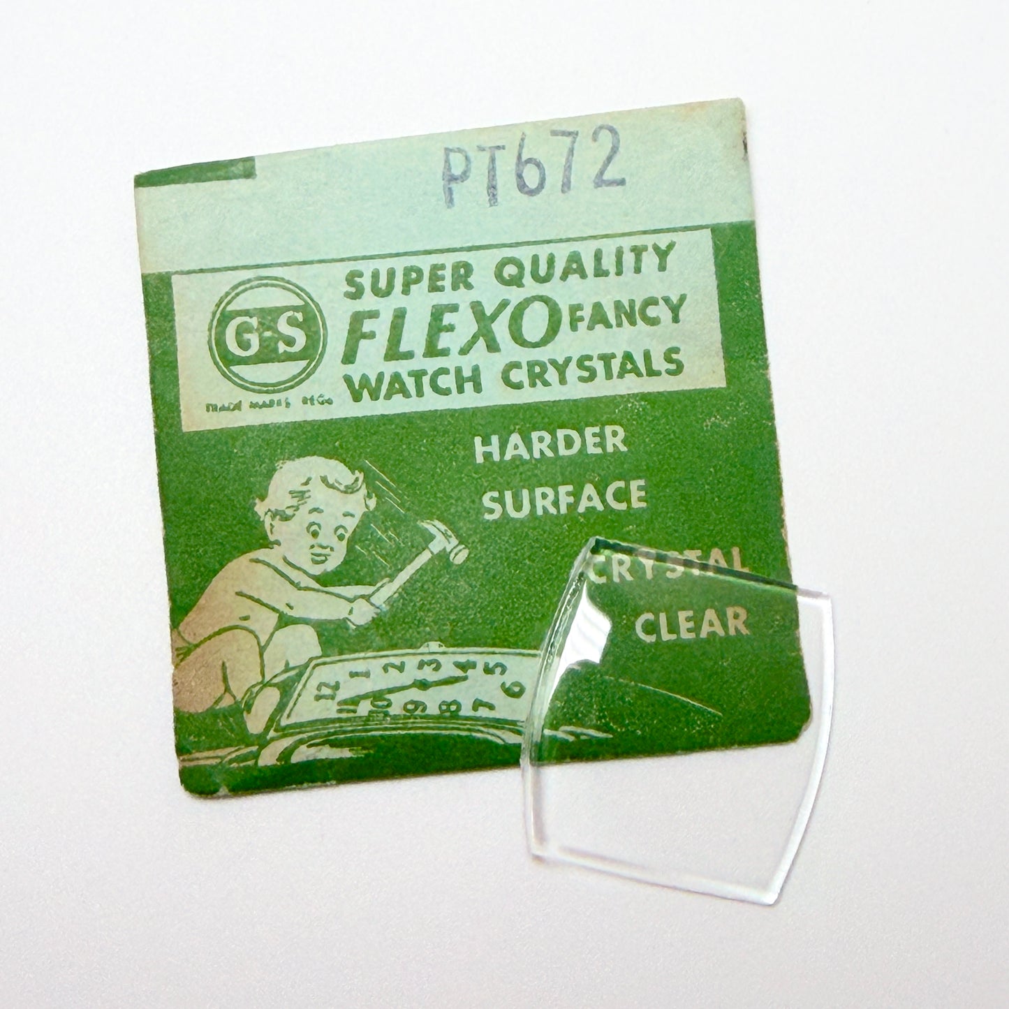 Tonneau / Barrel (PT Series) - Bottom Edges Flat - G-S Flexo Acrylic Watch Crystals - Vintage New Old Stock