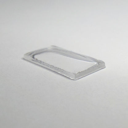 Rectangle Domed - Bottom Edges Flat - G-S Flexo Acrylic Watch Crystals - Vintage New Old Stock