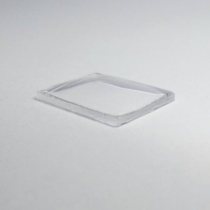 Rectangle Domed - Bottom Edges Flat - G-S Flexo Acrylic Watch Crystals - Vintage New Old Stock