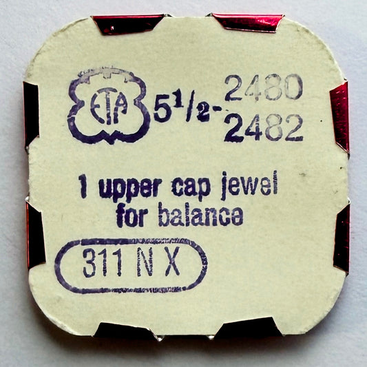 ETA 2480 / 2482 - Upper Cap Jewel For Balance - 311 NX