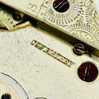 Antique Constantin Mathey Pocket Watch Movement - 36.3mm - Spares / Repair