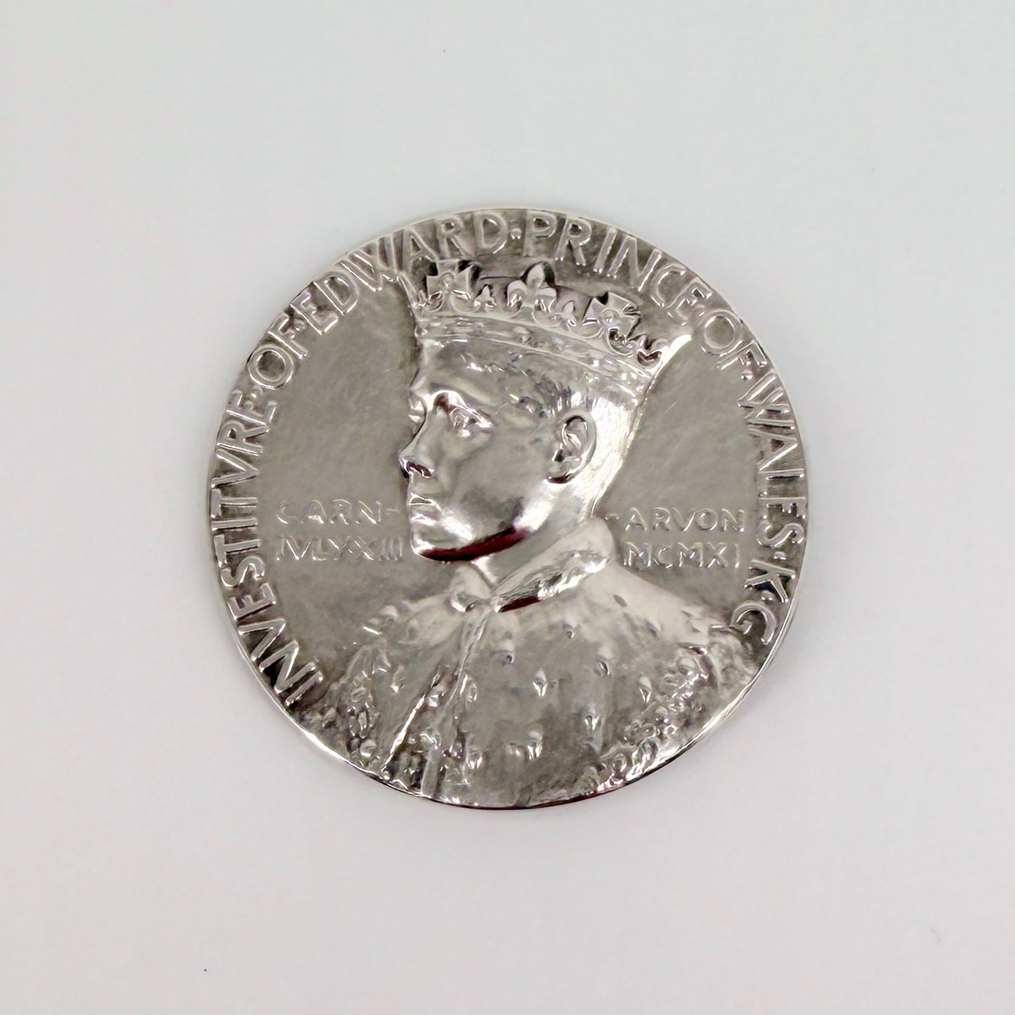 1911 Investiture of Edward, Prince of Wales Silver Medal by Goscombe John