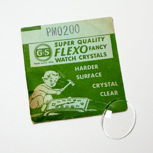 Oval - Bottom Edge Curved (Long Sides) - G-S Flexo Acrylic Watch Crystals - Vintage New Old Stock
