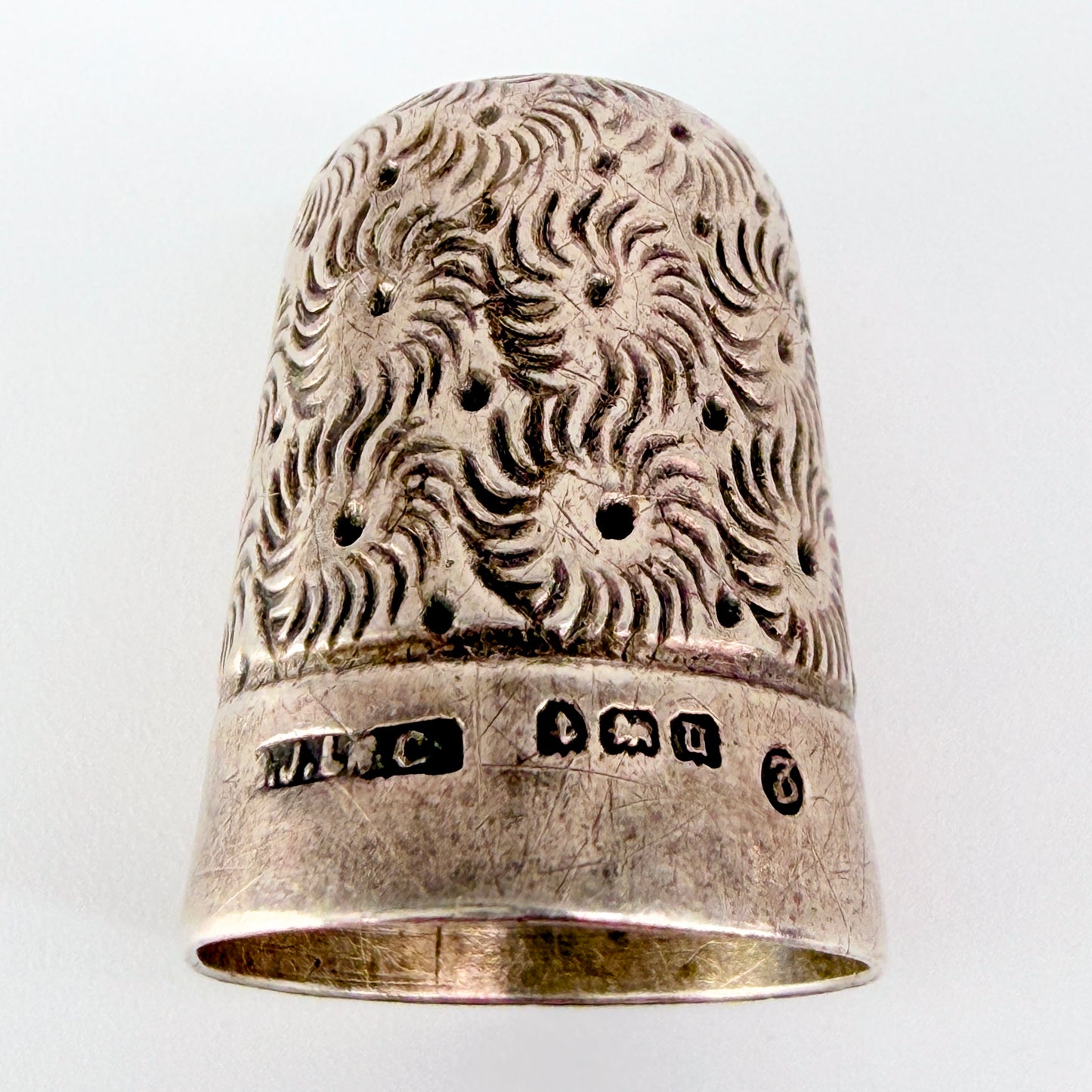Antique Sterling Silver Thimble – Birmingham 1919 – S. J. Levi & Co.