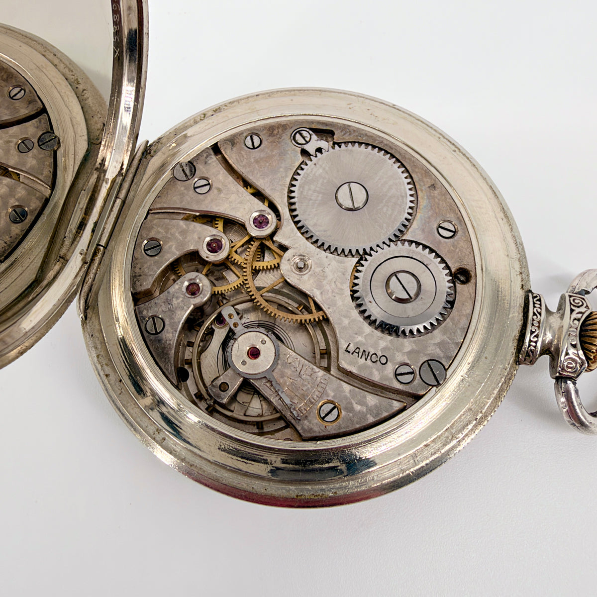 Lanco (Langendorf) Antique Swiss Pocket Watch, 25 Calibre, 49mm, Working - image 8