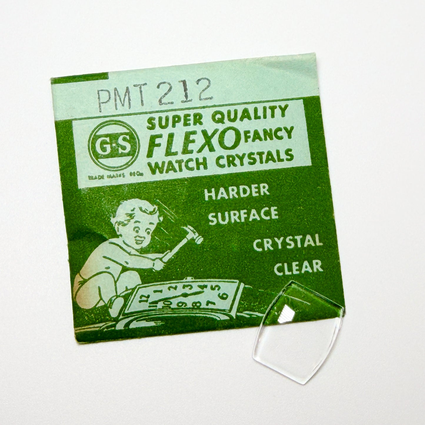 Tonneau / Barrel (PMT Series) - Bottom Edge Curved (Long Sides) - G-S Flexo Acrylic Watch Crystals - Vintage New Old Stock