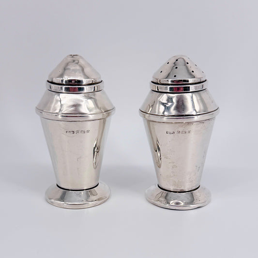 Antique Sterling Silver Salt & Pepper Pots – Birmingham 1932 – A. L. Davenport