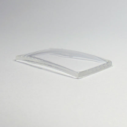 Rectangle - Bottom Edge Curved (Long Sides) - G-S Flexo Acrylic Watch Crystals - Vintage New Old Stock