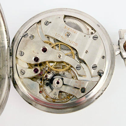 Longines Silver Pocket Watch Cal. 17.89ABC (ZZ Variant) c.1933 Working