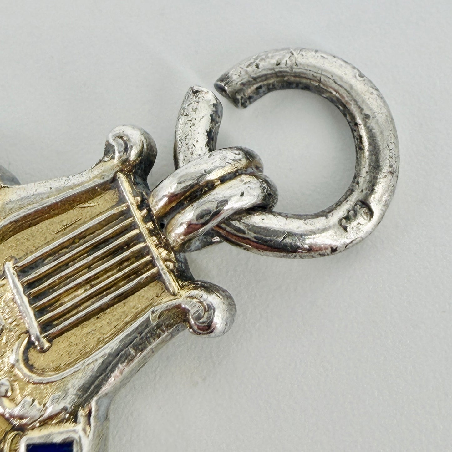 Antique Sterling Silver Enamel Fob Medal – Queen’s Hall Concert - 1906