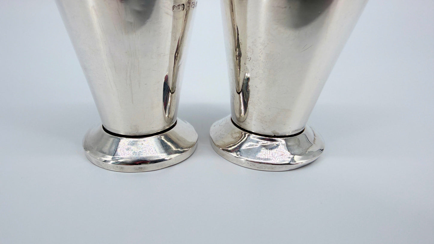 Antique Sterling Silver Salt & Pepper Pots – Birmingham 1932 – A. L. Davenport