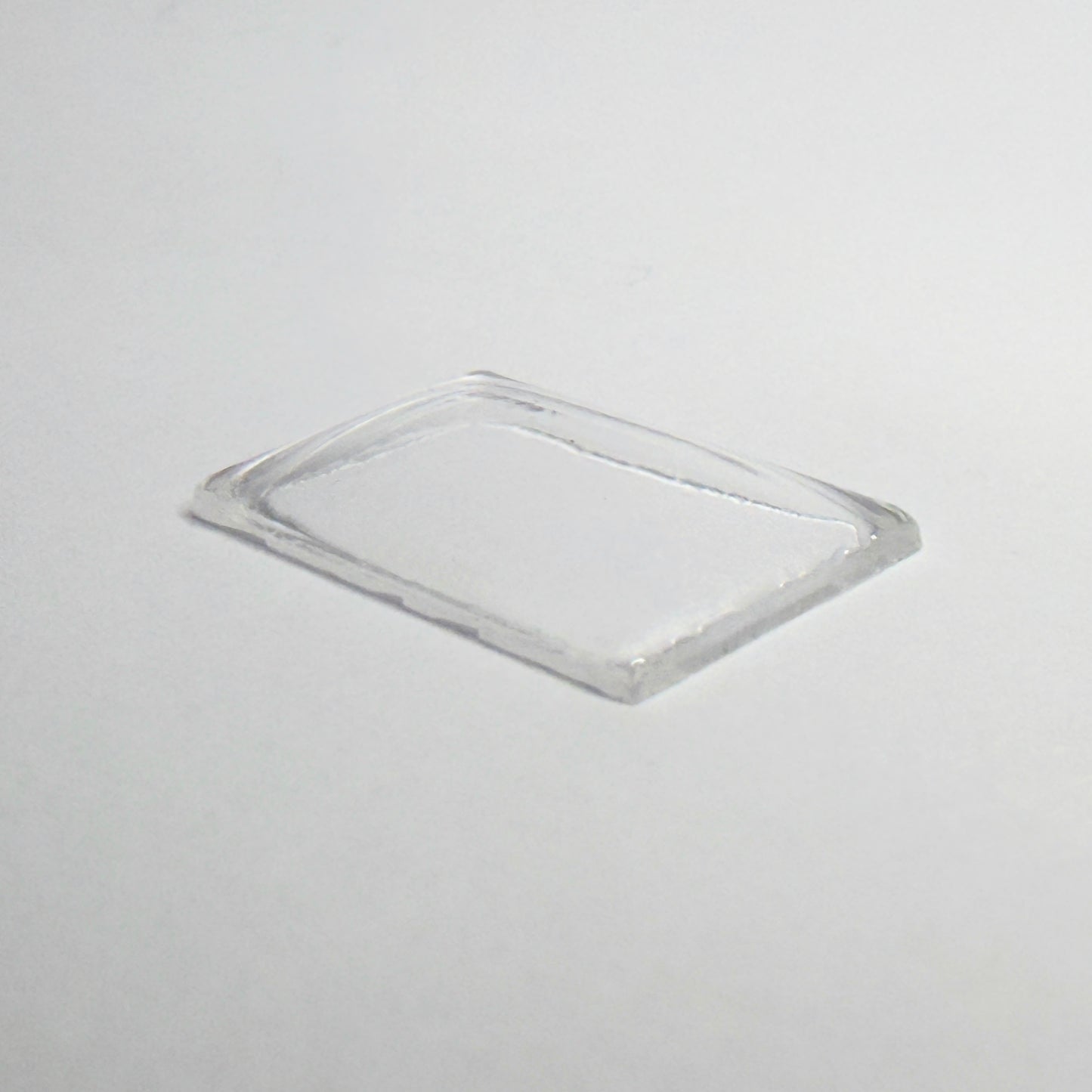Rectangle Domed - Bottom Edges Flat - G-S Flexo Acrylic Watch Crystals - Vintage New Old Stock