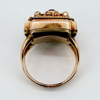 Vintage Sully Gold Plated Ring Watch – AS 976 – 17 Jewels – Working