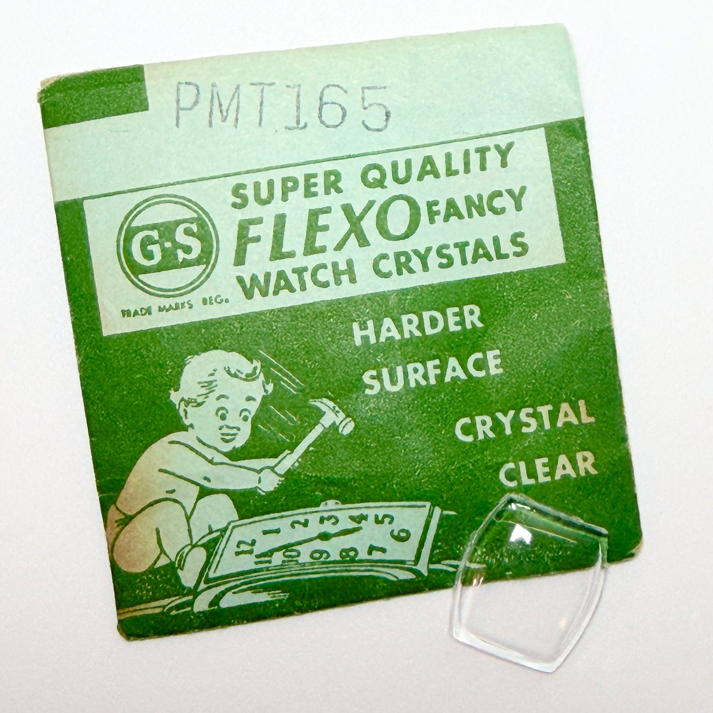 Tonneau / Barrel (PMT Series) - Bottom Edge Curved (Short Sides) - G-S Flexo Acrylic Watch Crystals - Vintage New Old Stock