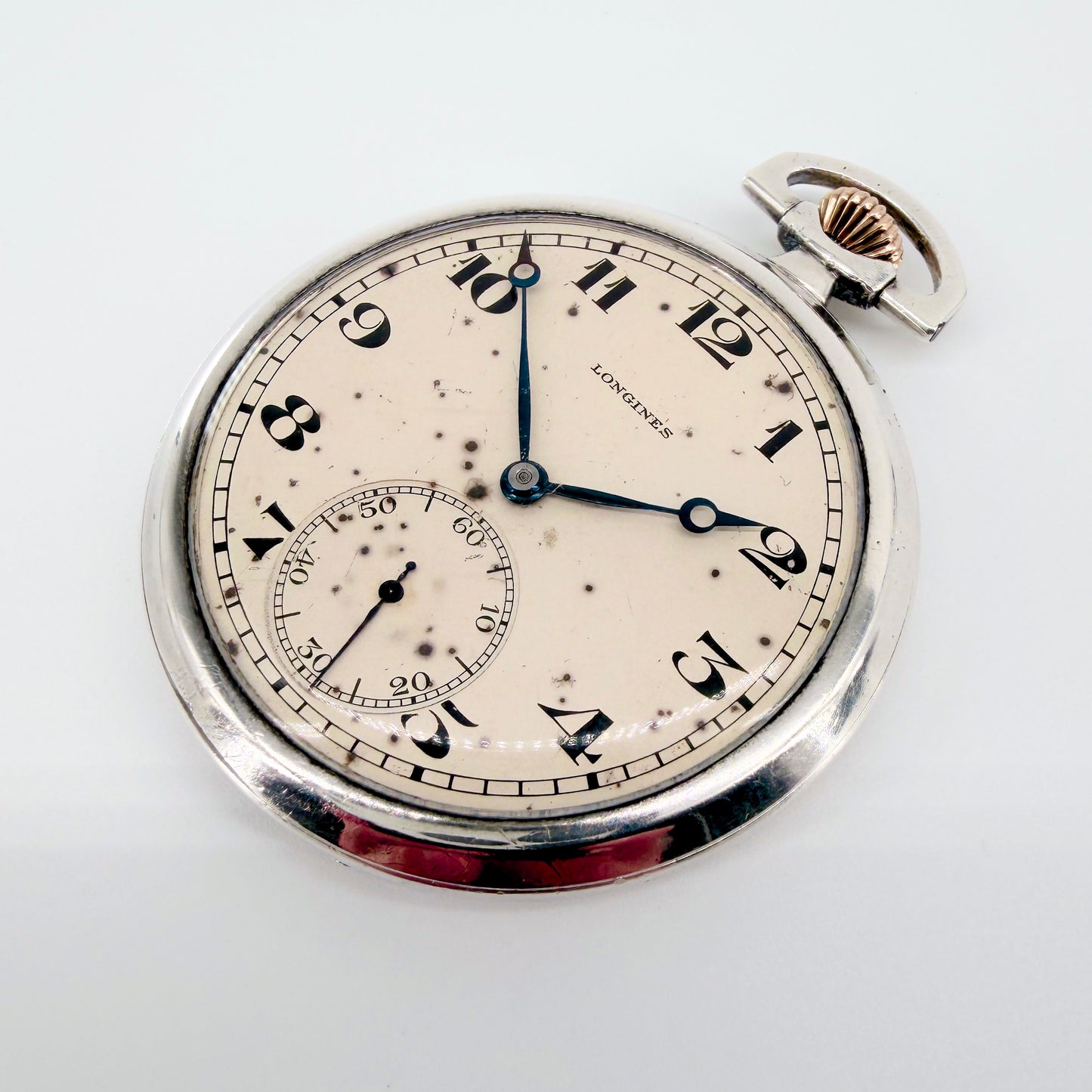 Longines Silver Pocket Watch Cal. 17.89ABC (ZZ Variant) c.1933 Working