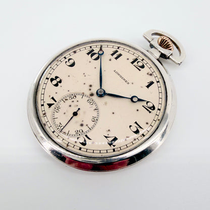 Longines Silver Pocket Watch Cal. 17.89ABC (ZZ Variant) c.1933 Working