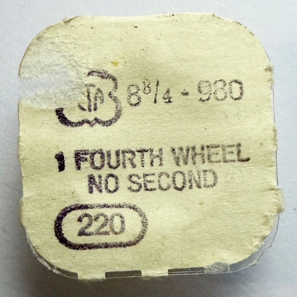 ETA 980 - Fourth Wheel (No Second) - 220
