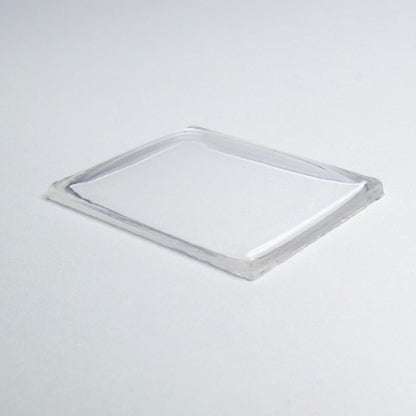 Rectangle Domed - Bottom Edges Flat - G-S Flexo Acrylic Watch Crystals - Vintage New Old Stock