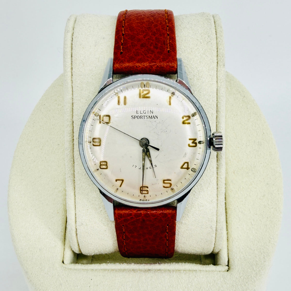 Vintage Elgin Sportsman Wristwatch - 17 Jewels Swiss Made 1960s - Working