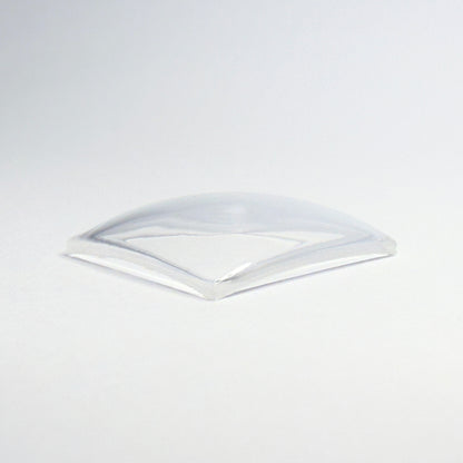 Square - Bottom Edge Curved (Both Sides) - G-S Flexo Acrylic Watch Crystals - Vintage New Old Stock