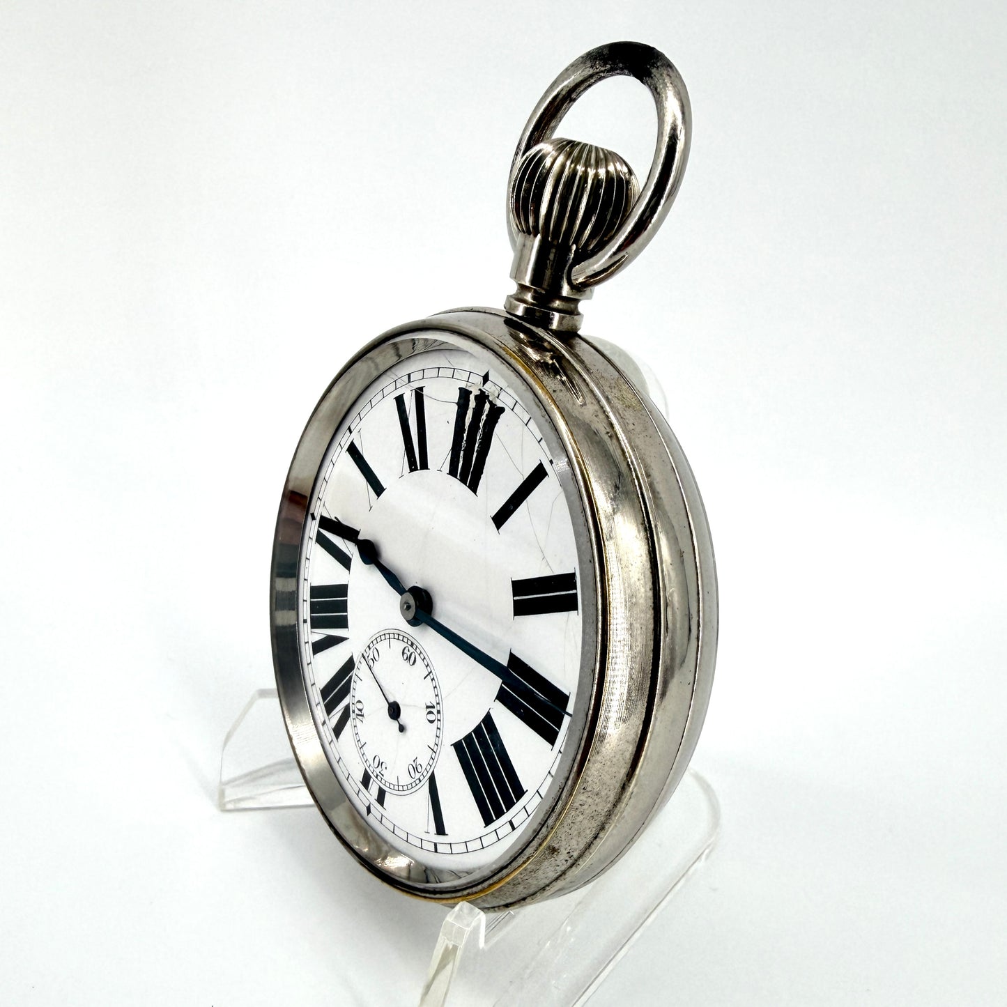 Antique Swiss Made Goliath Pocket Watch – 66mm – Working